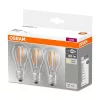 LED žiarovka Osram Base s priehľadným skleneným tienidlom/7W/806lm/2700K/E27/v krabičke 3 ks