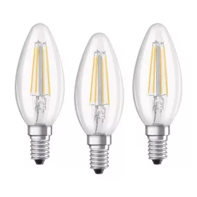   LED sviečková žiarovka Osram Base s čírym skleneným tienidlom/4W/470lm/2700K/E14/v krabičke 3 ks