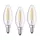 LED sviečková žiarovka Osram Base s čírym skleneným tienidlom/4W/470lm/2700K/E14/v krabičke 3 ks