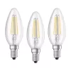 LED sviečková žiarovka Osram Base s čírym skleneným tienidlom/4W/470lm/4000K/E14/v krabičke 3 ks