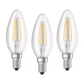   LED sviečková žiarovka Osram Base s čírym skleneným tienidlom/4W/470lm/4000K/E14/v krabičke 3 ks
