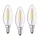 LED sviečková žiarovka Osram Base s čírym skleneným tienidlom/4W/470lm/4000K/E14/v krabičke 3 ks