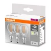 Osram tienidlo s priehľadným sklom/4W/470lm/2700K/E14 LED malá guľová žiarovka 3 ks