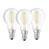Osram tienidlo s priehľadným sklom/4W/470lm/4000K/E14 LED malá guľová žiarovka 3 ks
