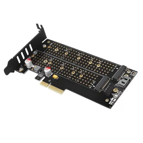 Axagon PCEM2-DC PCI-Express - NVME+NGFF M.2 hűtővel ellátott adapter