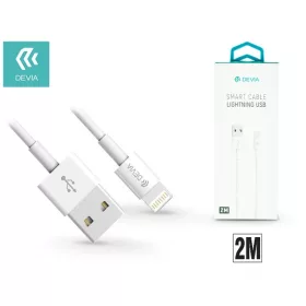 Kábel Lightning Devia ST311598 Smart, biely, 2 m