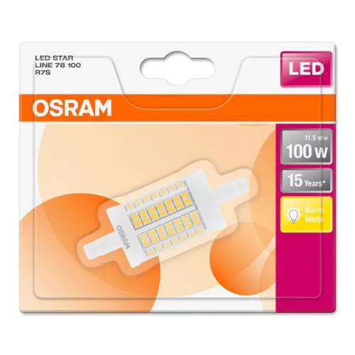 Plastové tienidlo Osram Star/11,5 W/1521 lm/2700 K/R7s LED ceruzka