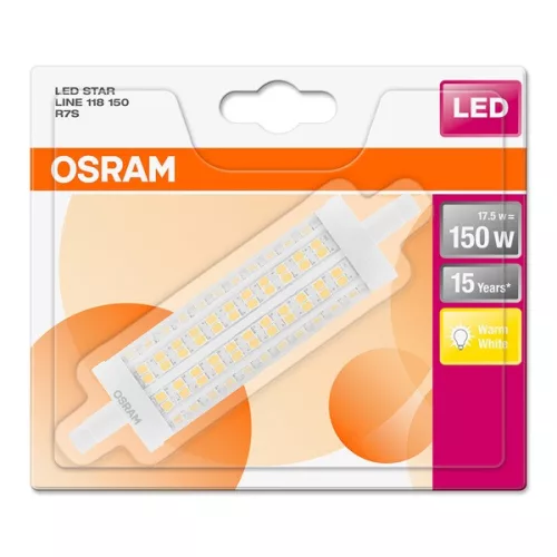Plastové tienidlo Osram Star/17,5 W/2452 lm/2700 K/R7s LED ceruzka