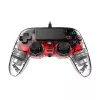 Nacon 2804955 Compact PS4 vezetékes átlátszó-halványpiros kontroller