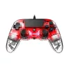 Nacon 2804955 Compact PS4 vezetékes átlátszó-halványpiros kontroller