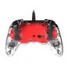 Nacon 2804955 Compact PS4 vezetékes átlátszó-halványpiros kontroller