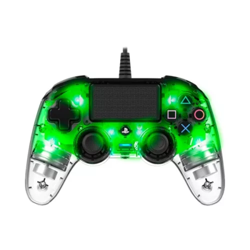 Nacon 2804956 Compact PS4 vezetékes átlátszó-halványzöld kontroller