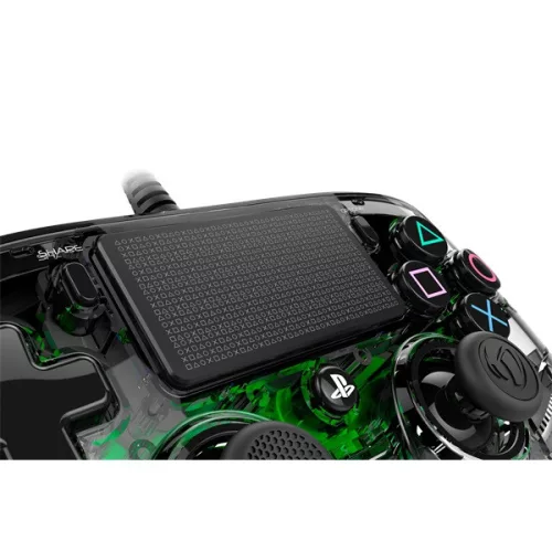 Nacon 2804956 Compact PS4 vezetékes átlátszó-halványzöld kontroller