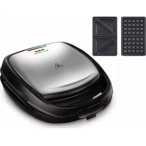 Tefal SW342D38 3v1 nerezová oceľ-čierna grilovacia/panini/sendvičová hriankovacia súprava