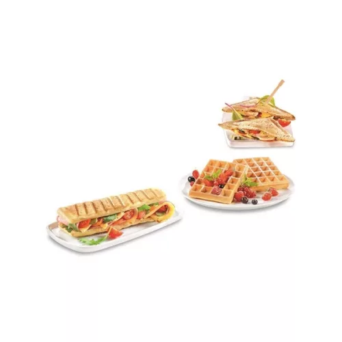 Tefal SW342D38 3v1 nerezová oceľ-čierna grilovacia/panini/sendvičová hriankovacia súprava