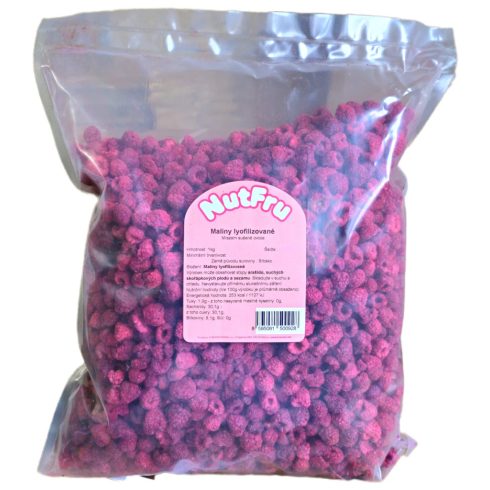 Paleolit Liofilizált málna szemek 1kg lédig Raspberries freeze-dried