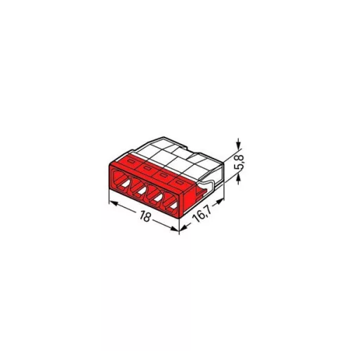 WAGO 2273-204 Kompakt-Drahtverbinder, 100 Stück/Packung