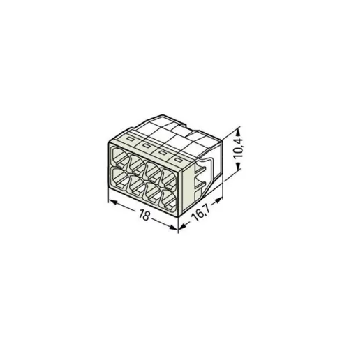 WAGO 2273-208 50 Stück/Packung Kompakt-Drahtverbinder