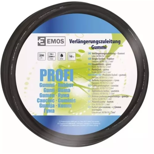 Kábel na predlungovanie kaučuku Emos P01810, 10 metrov, 3x1,5mm2