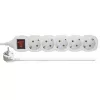 Emos P1525R 5 zásuviek 5 metrov 1,5 mm2 biely predlžovací kábel s vypínačom