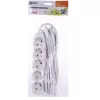 Emos P1525R 5 zásuviek 5 metrov 1,5 mm2 biely predlžovací kábel s vypínačom