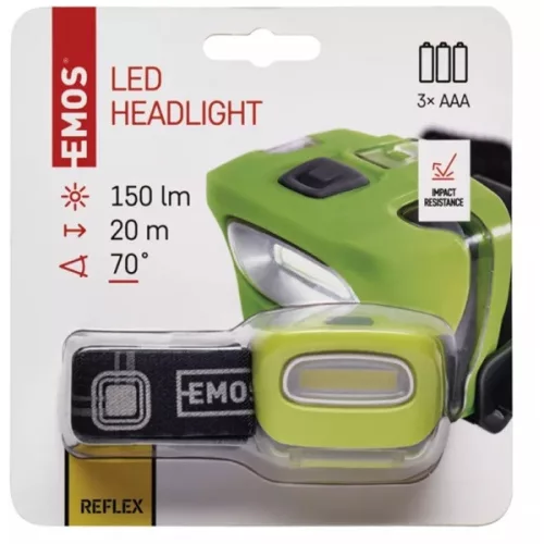 Emos P3528 COB LED 2W 150lm 3×AAA Stirnlampe