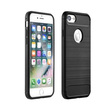   Forcell Carbon hátlap tok Apple iPhone 7/8/SE2020/SE2022, fekete
