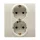 Legrand 764634 Niloé bézs 2×2P+F csatlakozóaljzat