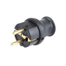   Tracon TICS-012G 2P+F Gumová zástrčka s ochranným kontaktom