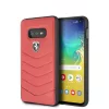 Ferrari Heritage Samsung S10 Lite gesteppte Leder-Hartschalen-Hülle in Rot