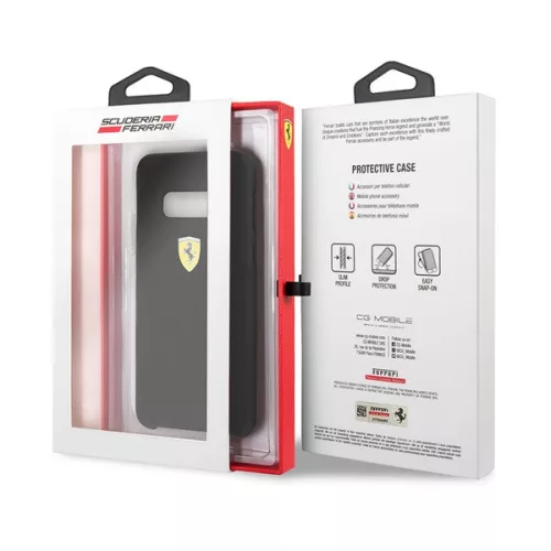 Ferrari Samsung S10 Plus SF schwarze Silikon-Rückseite