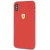 Ferrari SF iPhone XS Max rote Silikon-Rückseite