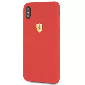 Ferrari SF iPhone XS Max rote Silikon-Rückseite