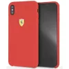 Ferrari SF iPhone XS Max rote Silikon-Rückseite