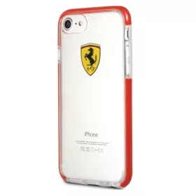 Ferrari iPhone 7 transparente/rote glänzende Rückseite