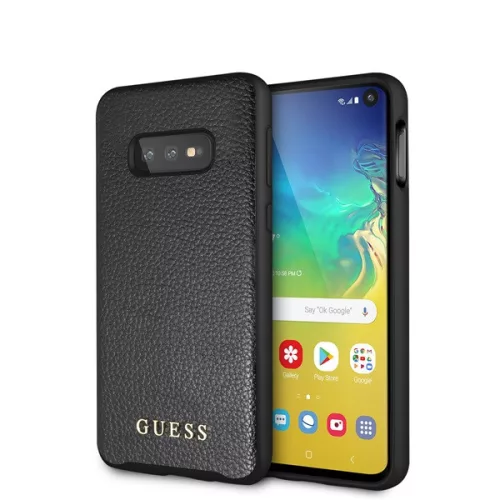 Guess Samsung Galaxy S10 Lite farbwechselnde Kunstlederhülle in Rosé-Schwarz