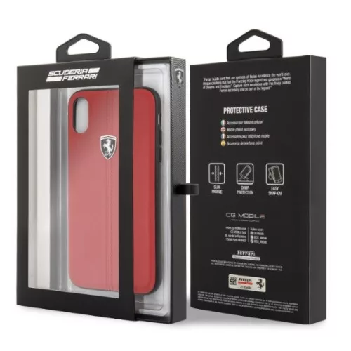 Ferrari Heritage iPhone XR rot gestreifte Hartschalen-Hülle