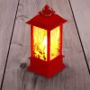 Iris Karácsonyi Mikulás mintás 13x5,3x5,3cm LED-es piros lámpás