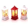 Iris Karácsonyi Mikulás mintás 13x5,3x5,3cm LED-es piros lámpás