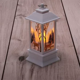   Iris Karácsonyi jávorszarvas mintás 13x5,3x5,3cm LED-es fehér lámpás