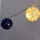 Iris Gömb alakú fonott/rattan/4m/fehér + kék/20db LED-es/3xAA elemes fényfüzér, fénydekoráció