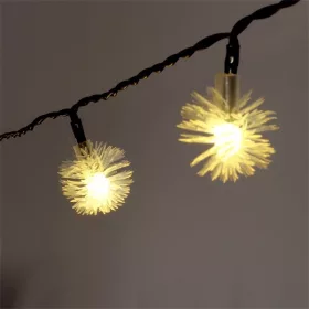   Zúzmara alakú 3cm/6m/IPX3 szabványos/meleg fehér/30db LED-es/napelemes fényfüzér, fénydekoráció