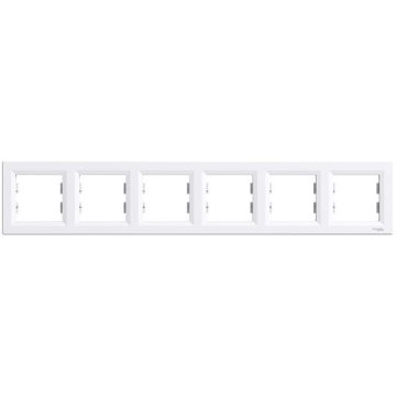 Schneider EPH5800621 ASFORA Vízszintes, fehér 6-os keret