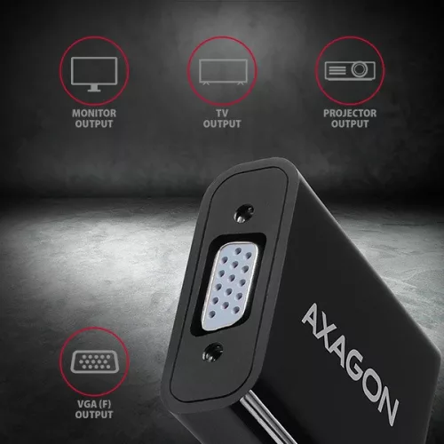 Adaptér Axagon RVH-VGAN HDMI - VGA + audio výstup
