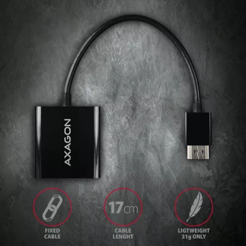 Adaptér Axagon RVH-VGAN HDMI - VGA + audio výstup