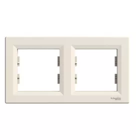 Schneider EPH5800223 ASFORA vízszintes bézs kettes keret
