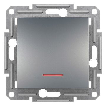   Schneider EPH1500162 ASFORA jelzőfényes/rugós bekötés/acél váltókapcsoló