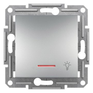   Schneider EPH1800161 ASFORA jelzőfényes/lámpajel/rugós bekötés/alumínium egypólusú nyomó