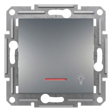   Schneider EPH1800162 ASFORA jelzőfényes/lámpajel/rugós bekötés/acél egypólusú nyomó