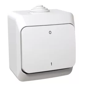   Schneider WDE000520 CEDAR PLUS IP44/weißer zweipoliger Schalter